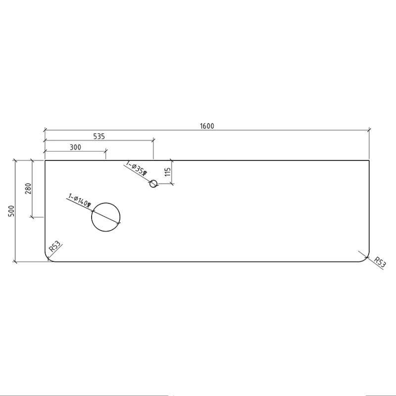 Badnor Mabelle 160+40cm (VENSTRE) mbl.pk (9813) Sienna speil