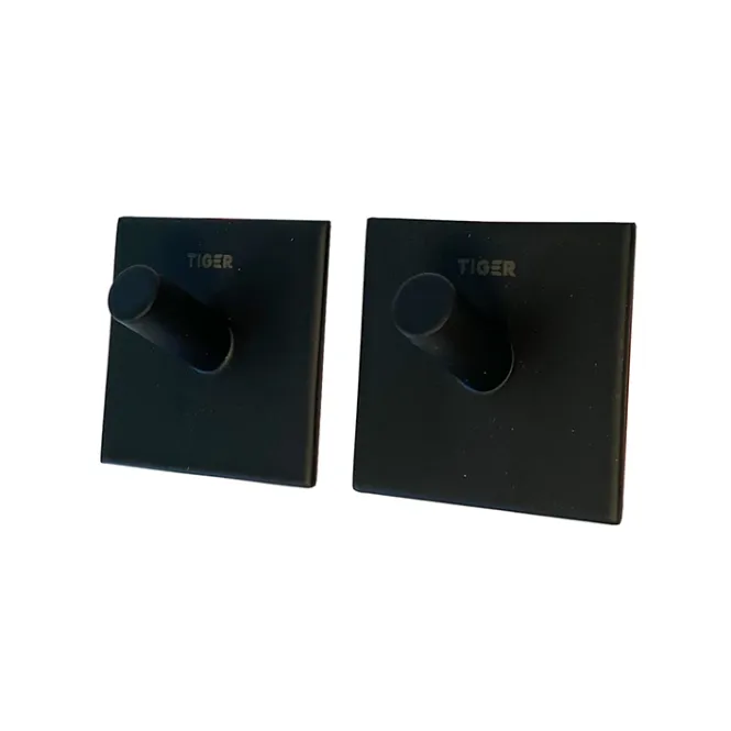 Hovedbilde Tiger Square enkel krok - 2 pk - matt sort