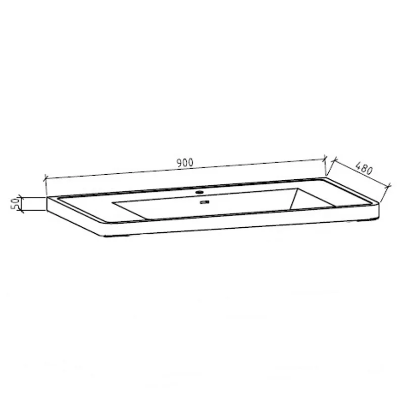 Badnor Mette 90cm servantskap i lys eik m/servant
