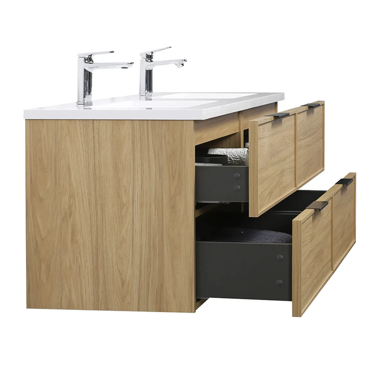Badnor Melissa 150cm servantskap m/dobbel HVIT servant