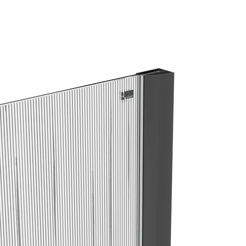 Badnor Shildon dusjvegg/walk-in hjørne - MATT SORT - TINTED HARMONY glassfelt - 110cm