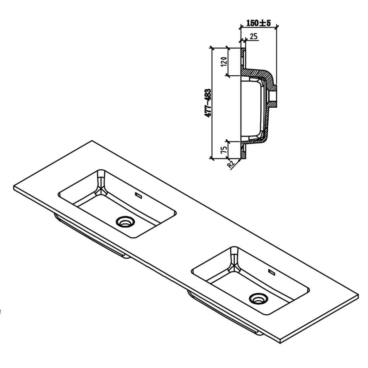 Badnor Melissa 180+40cm mbl.pk (97741) Sienna speil m/lys