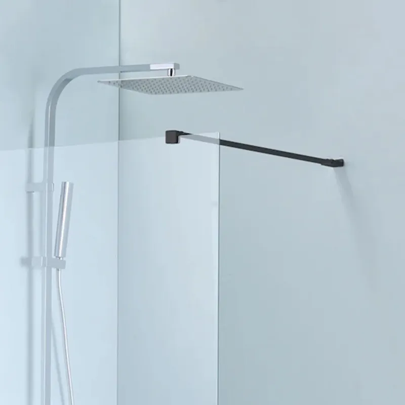 Pyxis fastfelt matt sort Walk-in hjørne 120cm