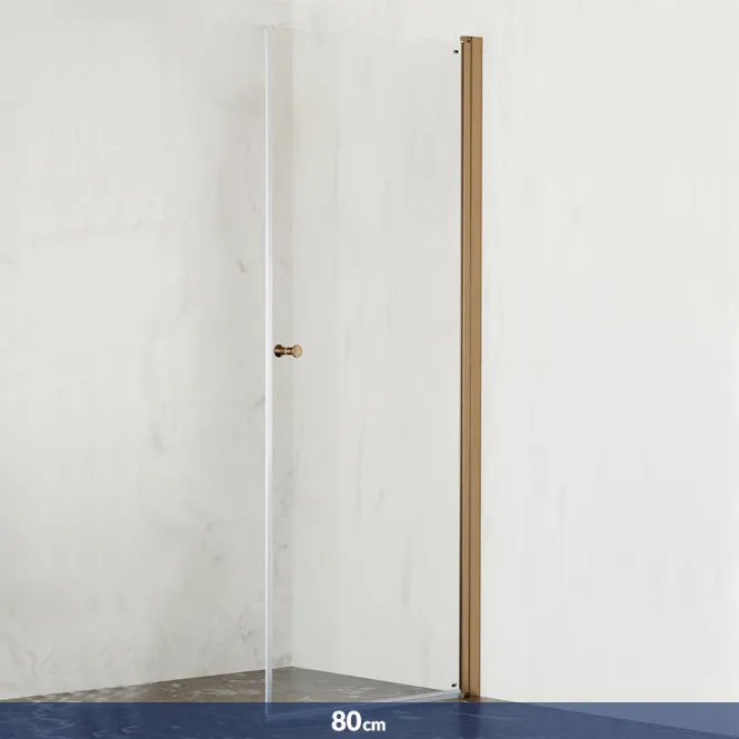 Hovedbilde Badnor Grays dusjdør (rett) - 80cm - BØRSTET KOBBER