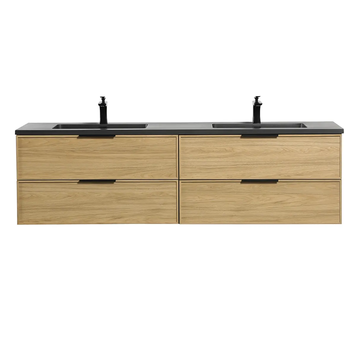 Badnor Melissa 180cm servantskap m/dobbel SORT servant