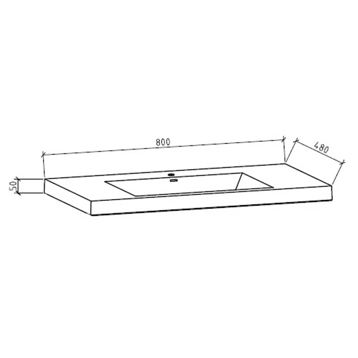 Badnor Malin KASTANJE 80cm servantskap m/ servant