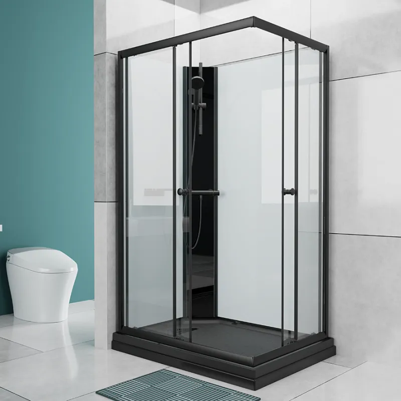 Badnor Scandia Black lux 8-3 dusjkabinett 120x90cm m/dusjsett