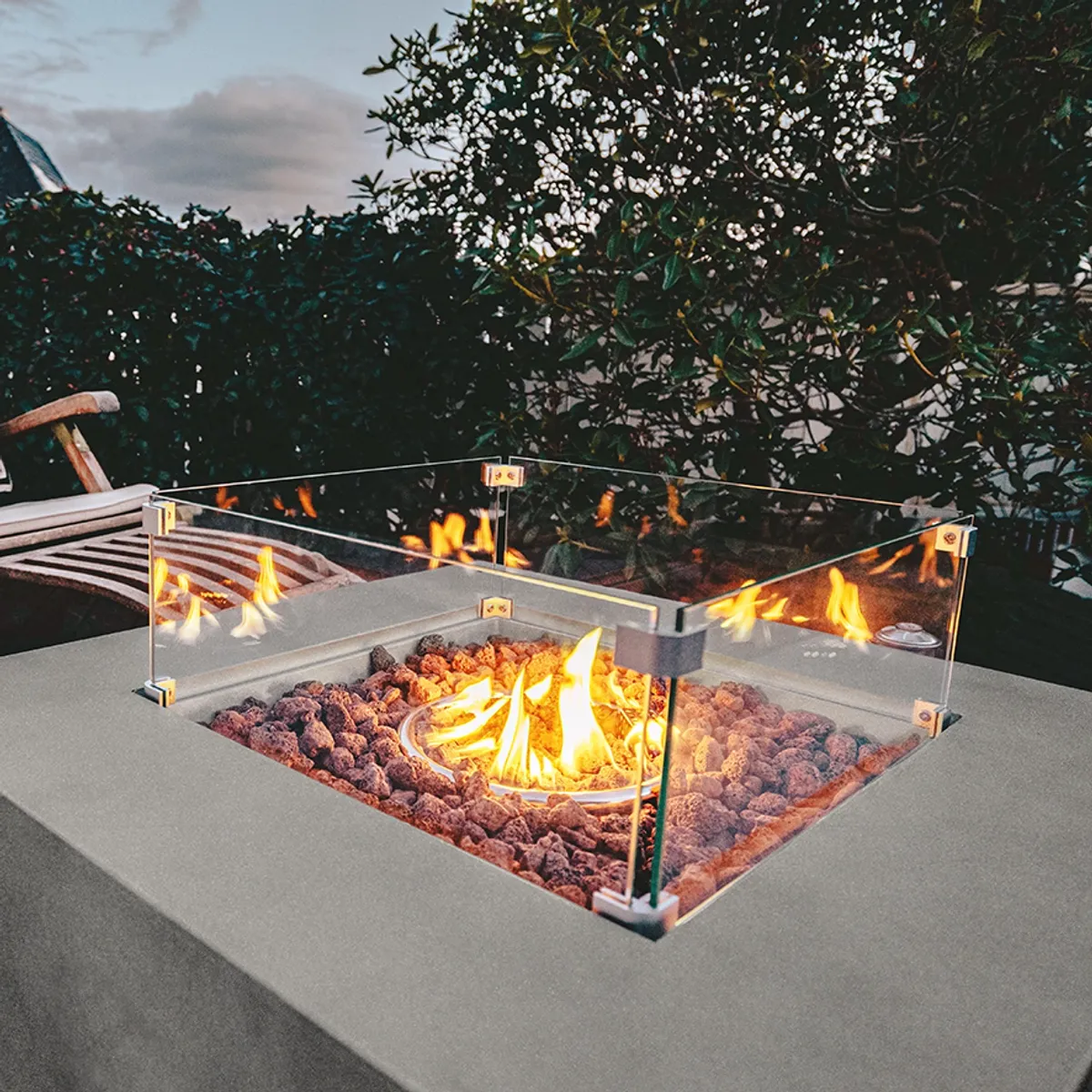 Arctic A-401 gassdrevet peisbord, CONCRETE GREY