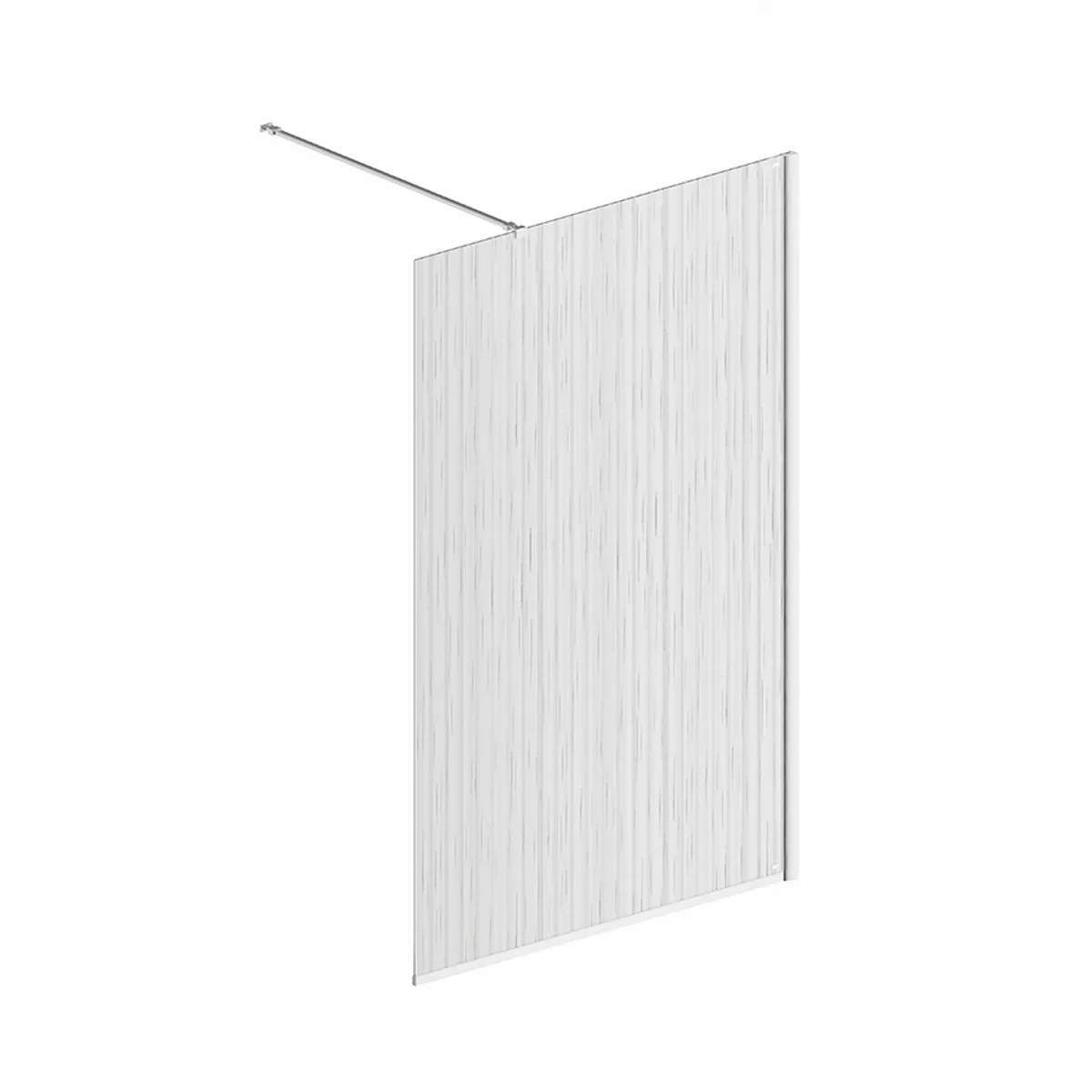 Badnor Shildon dusjvegg/walk-in hjørne - KROM - TINTED HARMONY glassfelt - 125cm