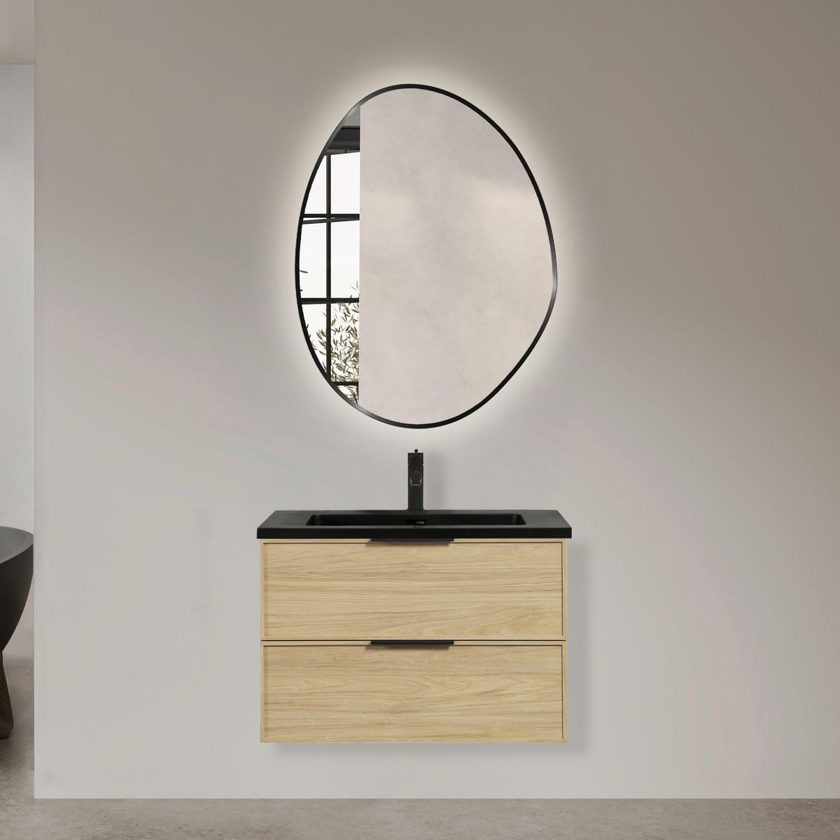 Badnor Melissa 75cm mbl.pk (98210) Liliana speil m/lys