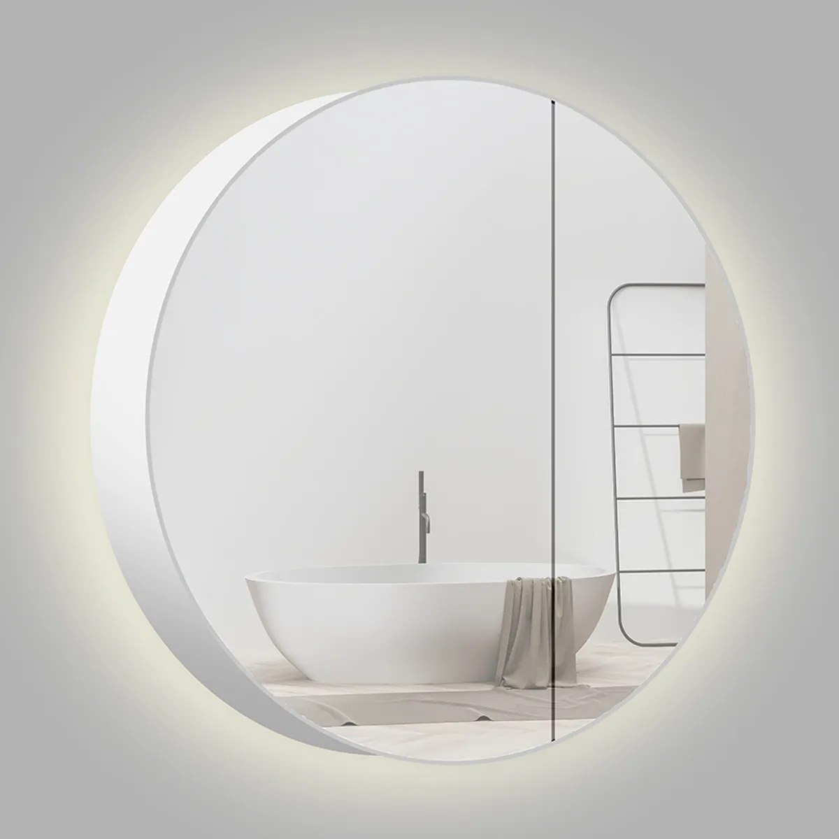 Badnor Melanie HVIT 120+40cm enkel servant (1417) Leon speilskap