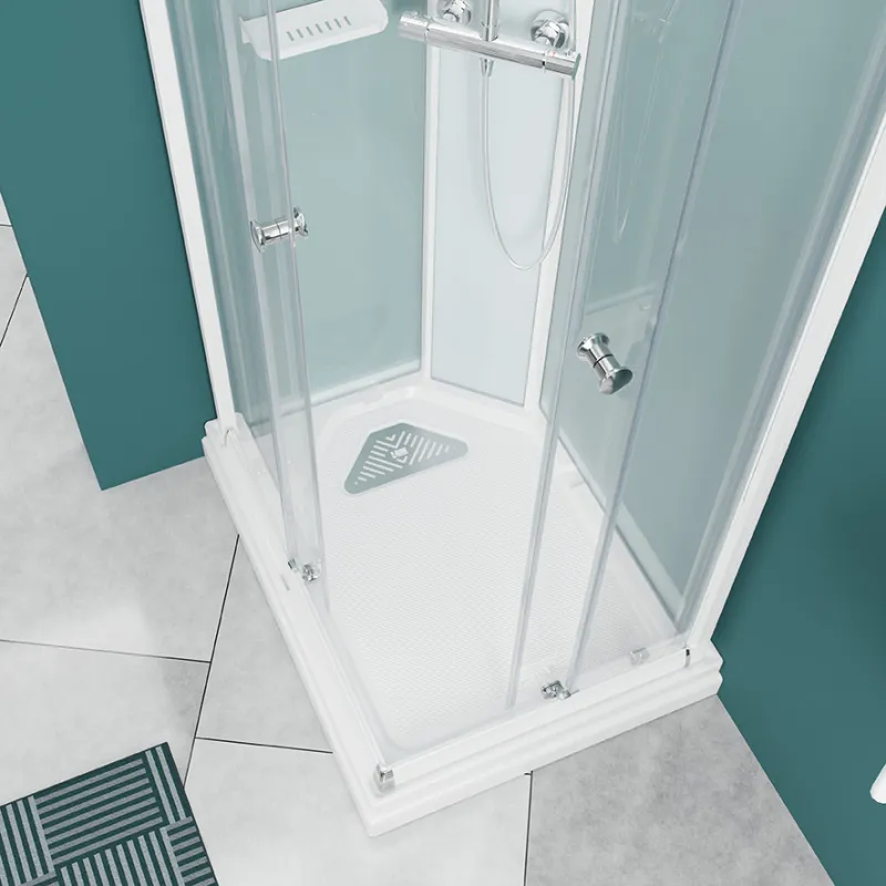 Badnor Nordica White lux 8-0 dusjkabinett 90x70cm m/dusjsett