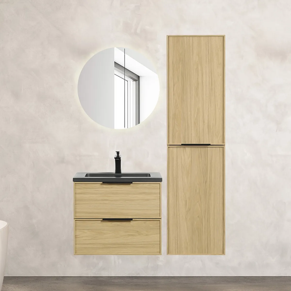 Badnor Melissa 60+40cm mbl.pk (98131) Live speilskap m/lys