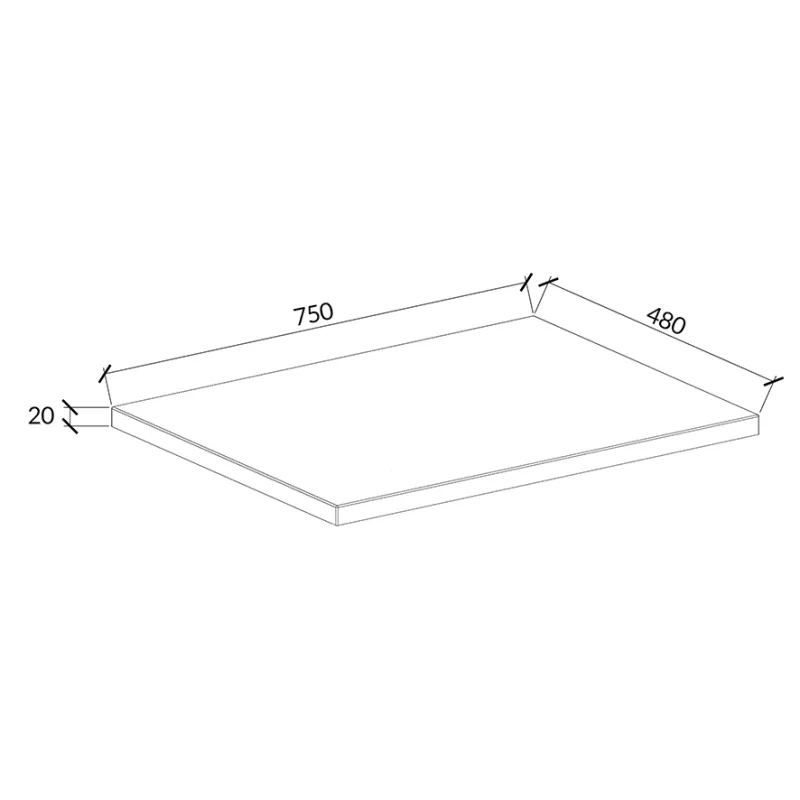 Badnor Mikala 75cm servantskap m/HVIT benkeplate