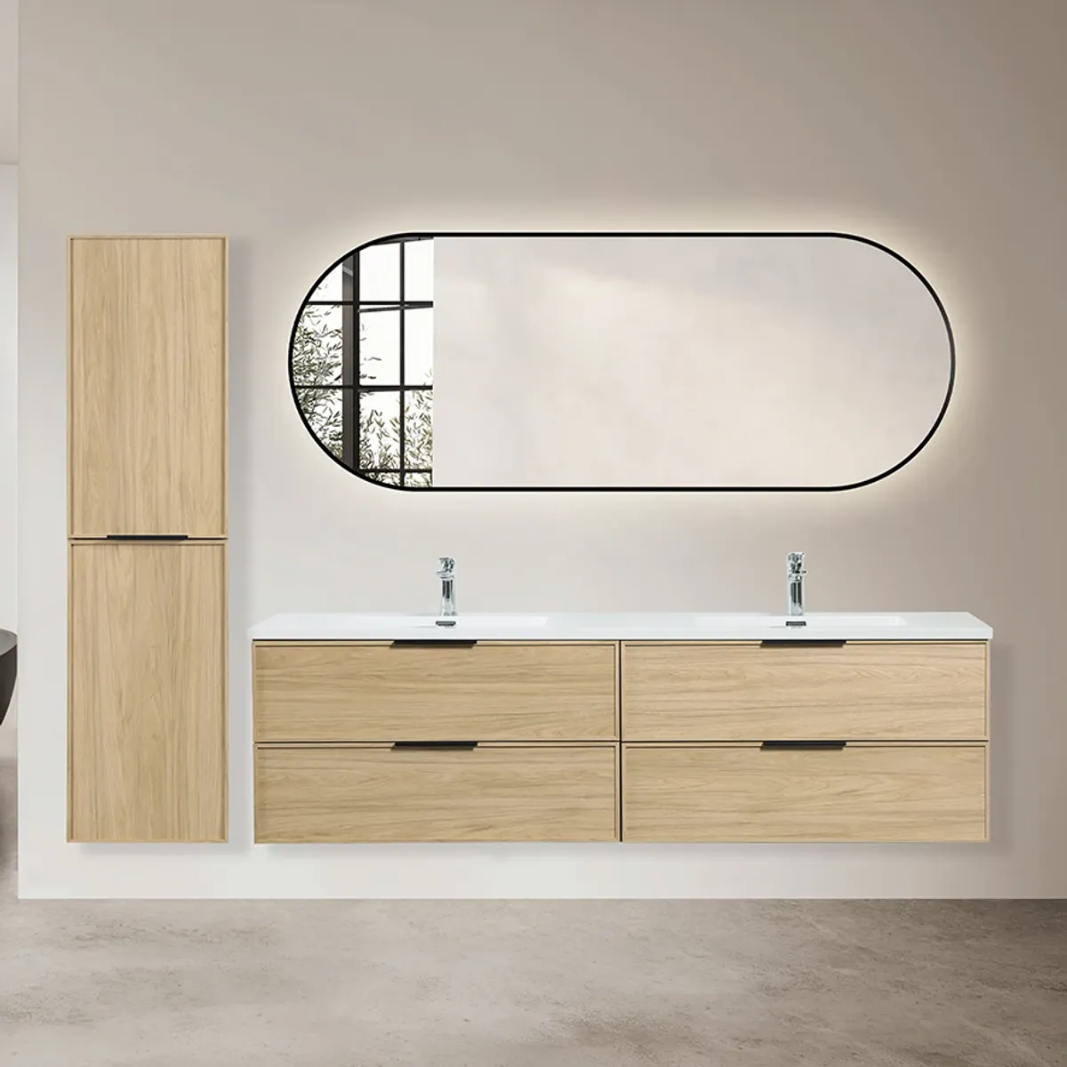 Badnor Melissa 180+40cm mbl.pk (97741) Sienna speil m/lys