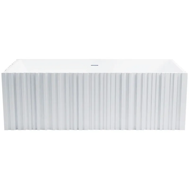 Badnor KStone Hermance Top Solid designbadekar, HVIT MATT, 170cm