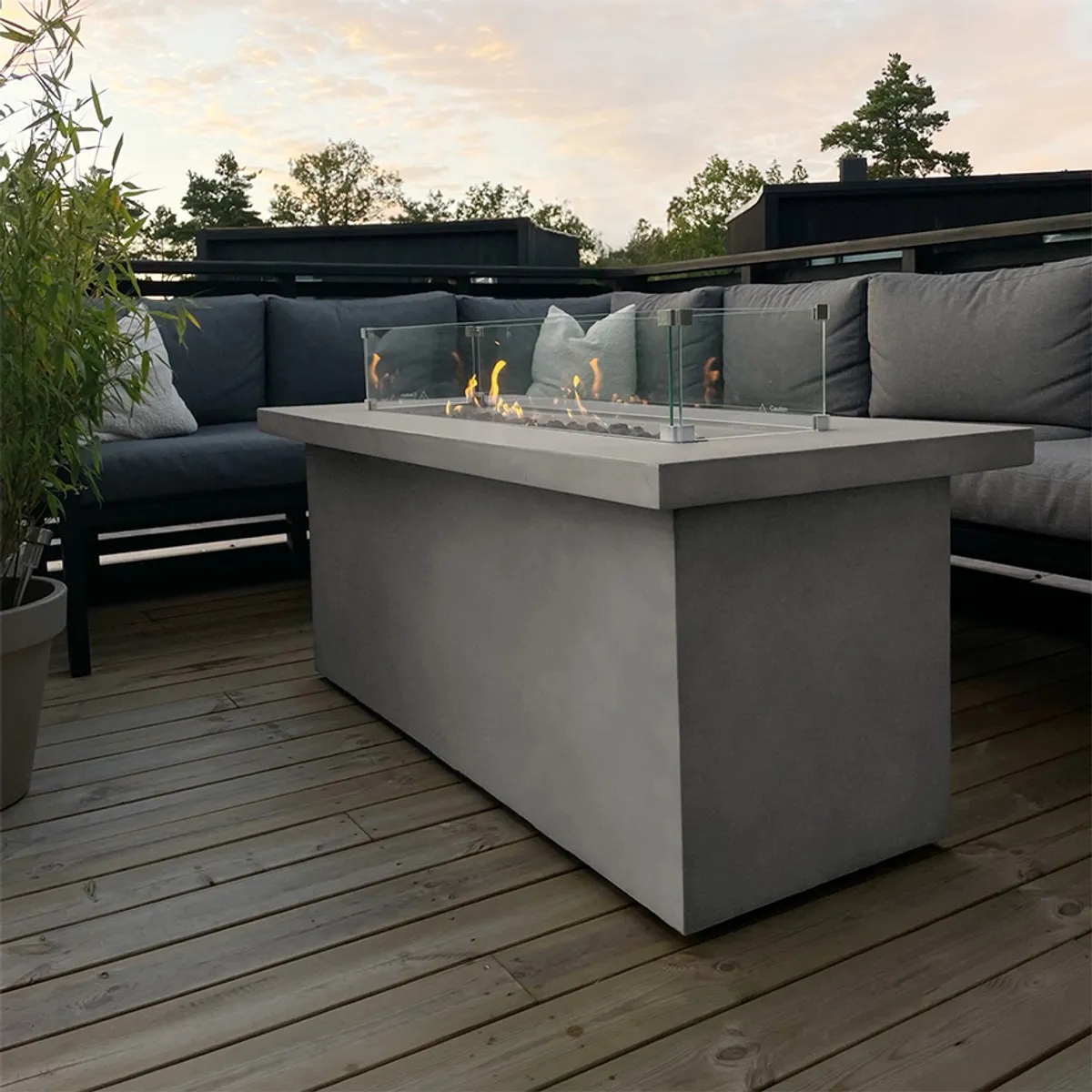 Arctic A-702 gassdrevet peisbord, CONCRETE GREY