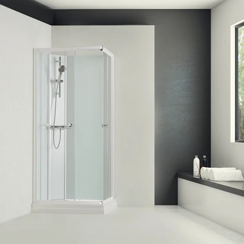 Badnor Nordica White lux 8-0 dusjkabinett 90x70cm m/dusjsett