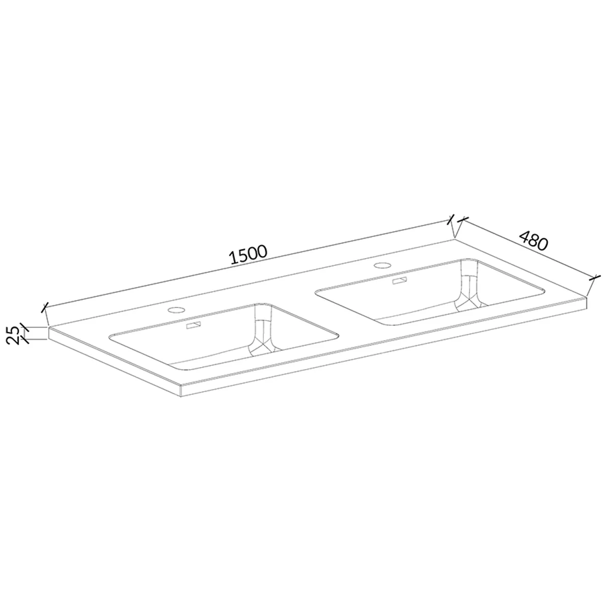 Badnor Melissa 150+40cm mbl.pk (97631) Sandy speil m/lys