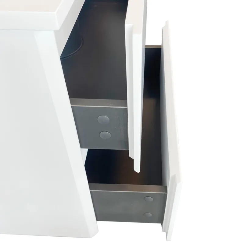 Badnor Melanie HVIT 120cm servantskap m/enkel SORT benkeplate