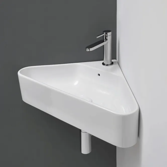 Hovedbilde Lavabo Axa Corner porselensvask for veggmontering (hjørne)