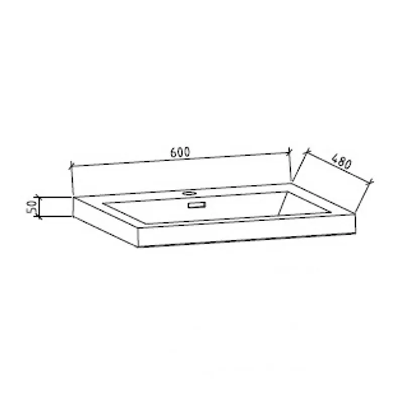 Badnor Malin HVIT 60cm servantskap m/ servant