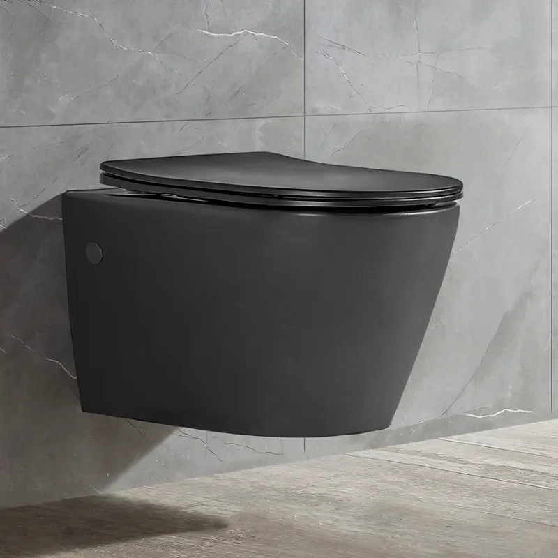Toalettpakke: Badnor Serena MATT SORT / Grohe Rapid SL m/ hvit 