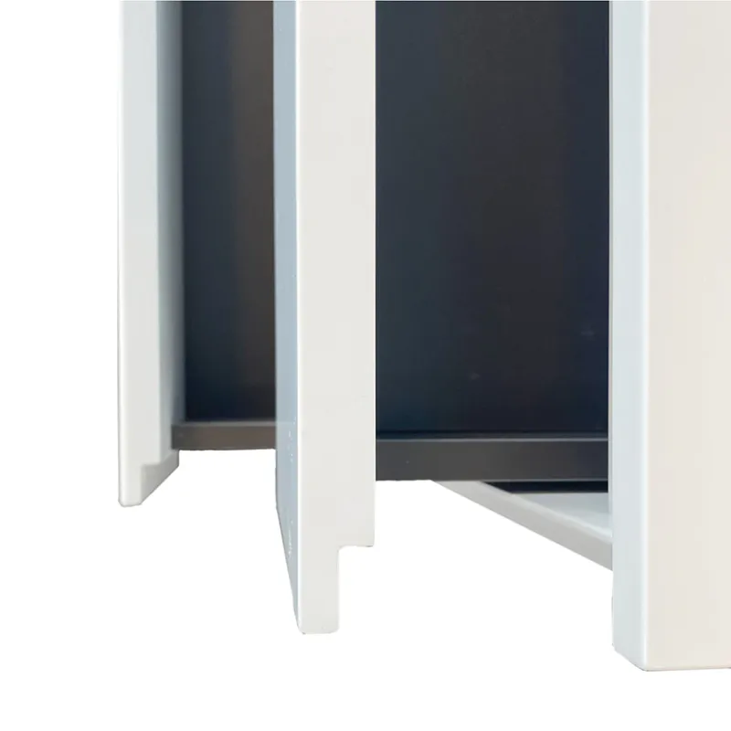 Badnor Melanie HVIT 120cm servantskap m/dobbel SORT benkeplate