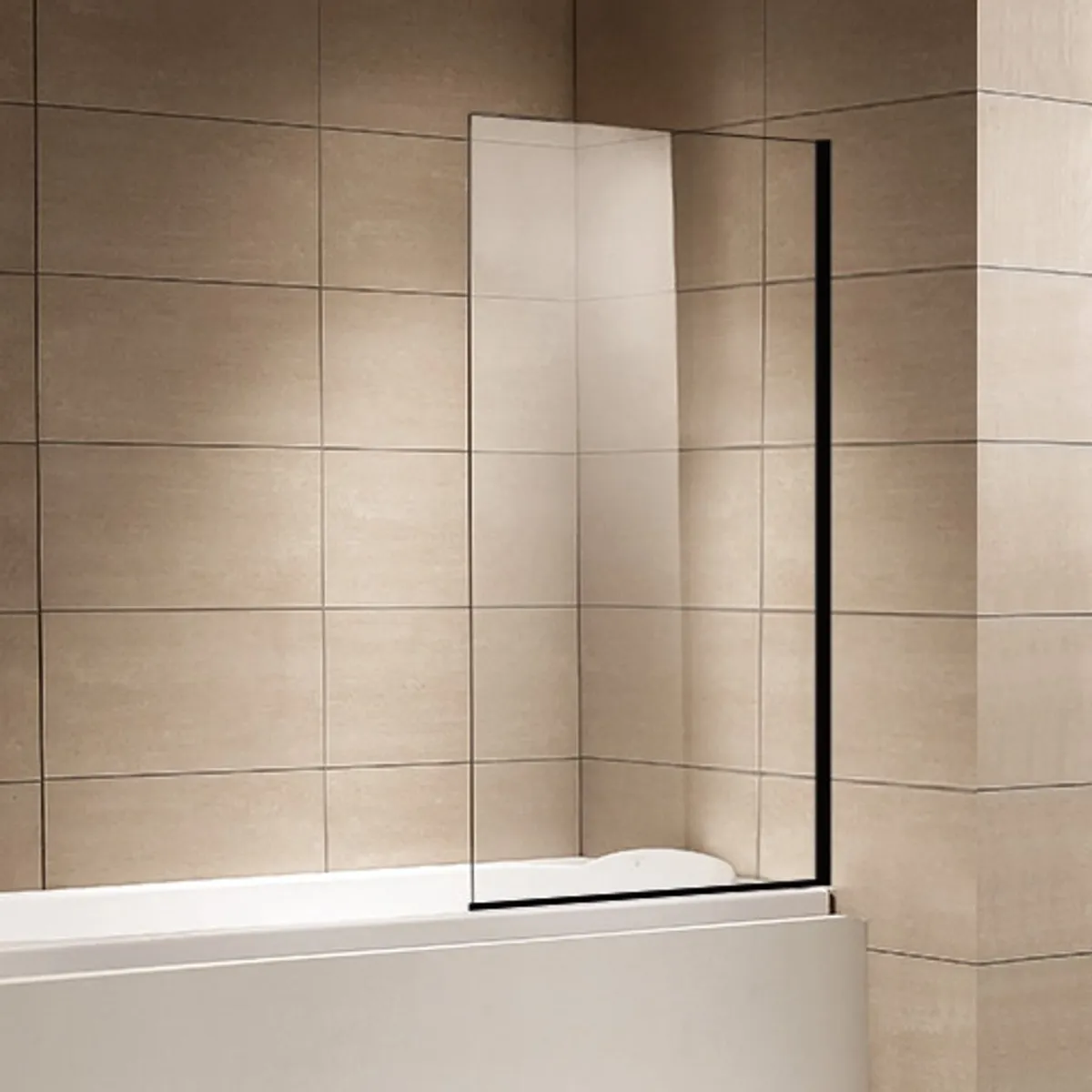 Badnor Kelso badekarvegg - 80x140mm - MATT SORT