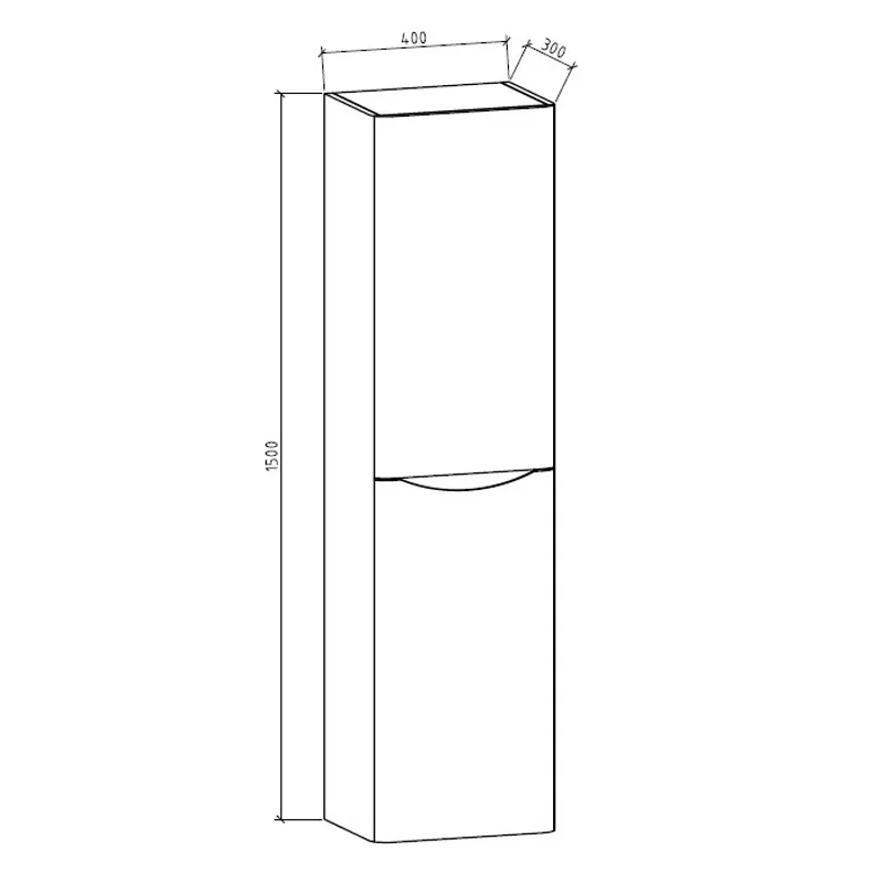 Badnor Mette 120cm dobbel 40+40cm mbl.lpk (50203) Lone speil