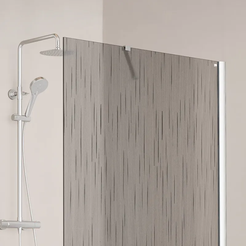 Badnor Shildon dusjvegg/walk-in hjørne - KROM - TINTED HARMONY glassfelt - 110cm