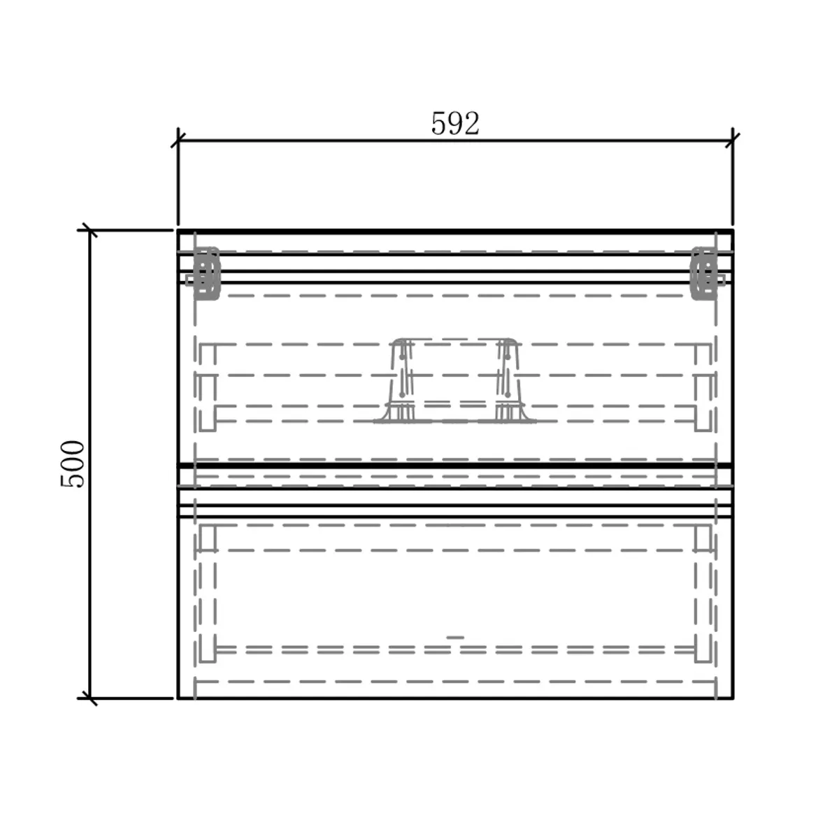 Badnor Malin KASTANJE 60cm servantskap m/ servant