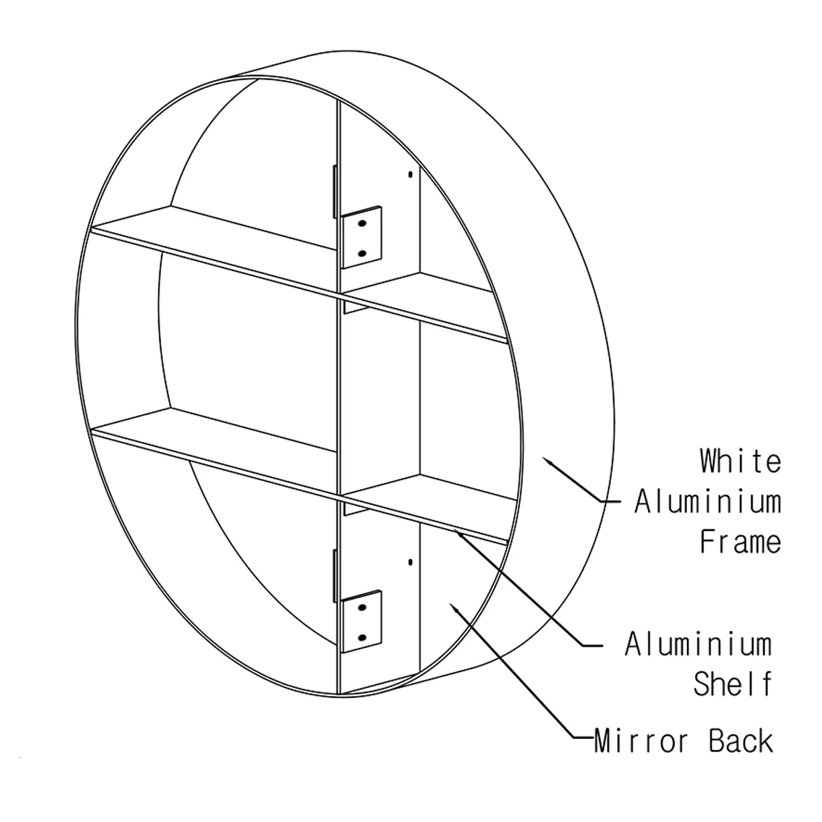 Badnor Melin 100cm møbelpakke (5360) Leon speilskap