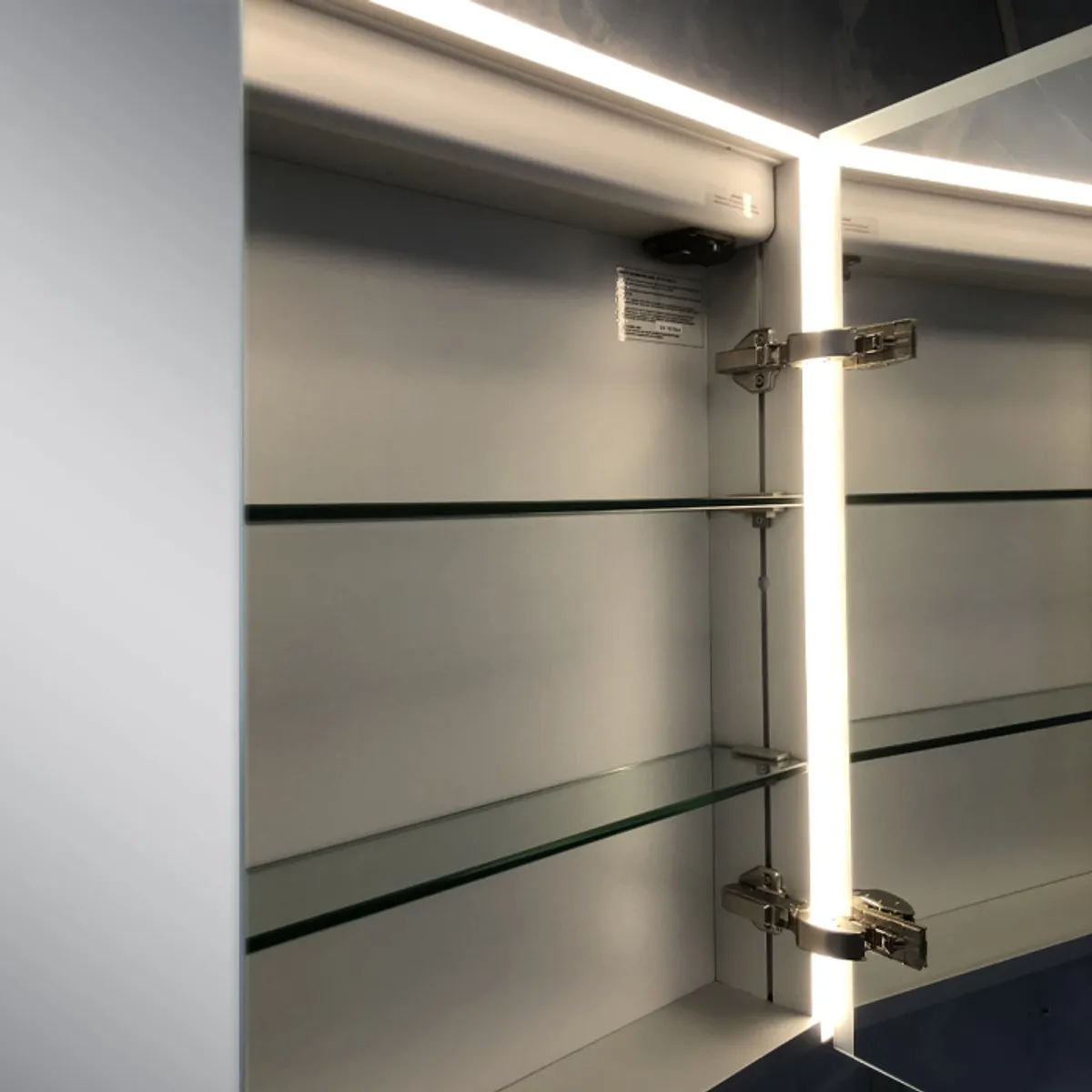 Badnor Marikken 120+35cm mbl.pk. (2332) Linnie speilskap