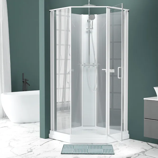 Hovedbilde Badnor Nordica White lux 7-3 dusjkabinett 90x90cm m/takdusjsett