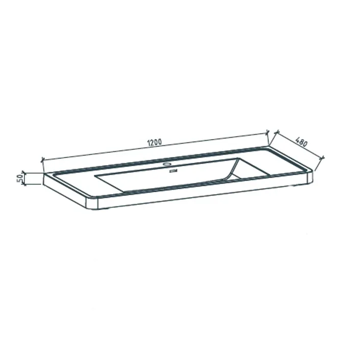 Hovedbilde Badnor Mette/Mie 120cm enkel hvit servant