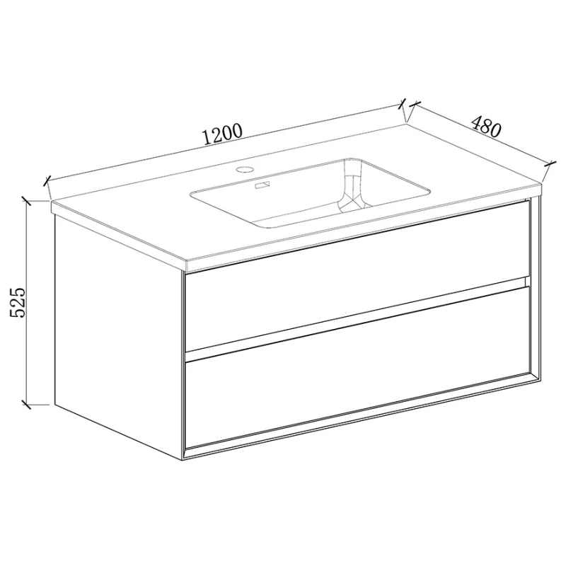 Badnor Martine 120cm enkel servant (6406) Lucy speil