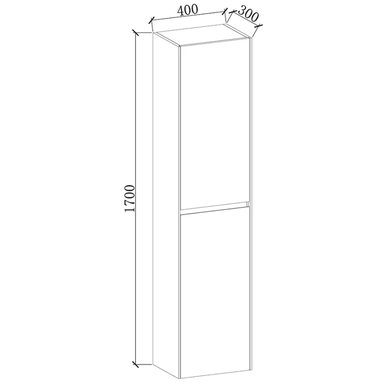 Badnor Melanie SORT 120+40cm - enkel hvit servant (0314) Sissel speil