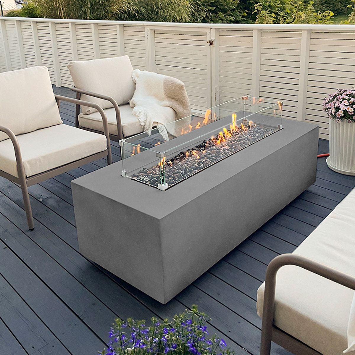 Arctic A-601 gassdrevet peisbord, CONCRETE GREY