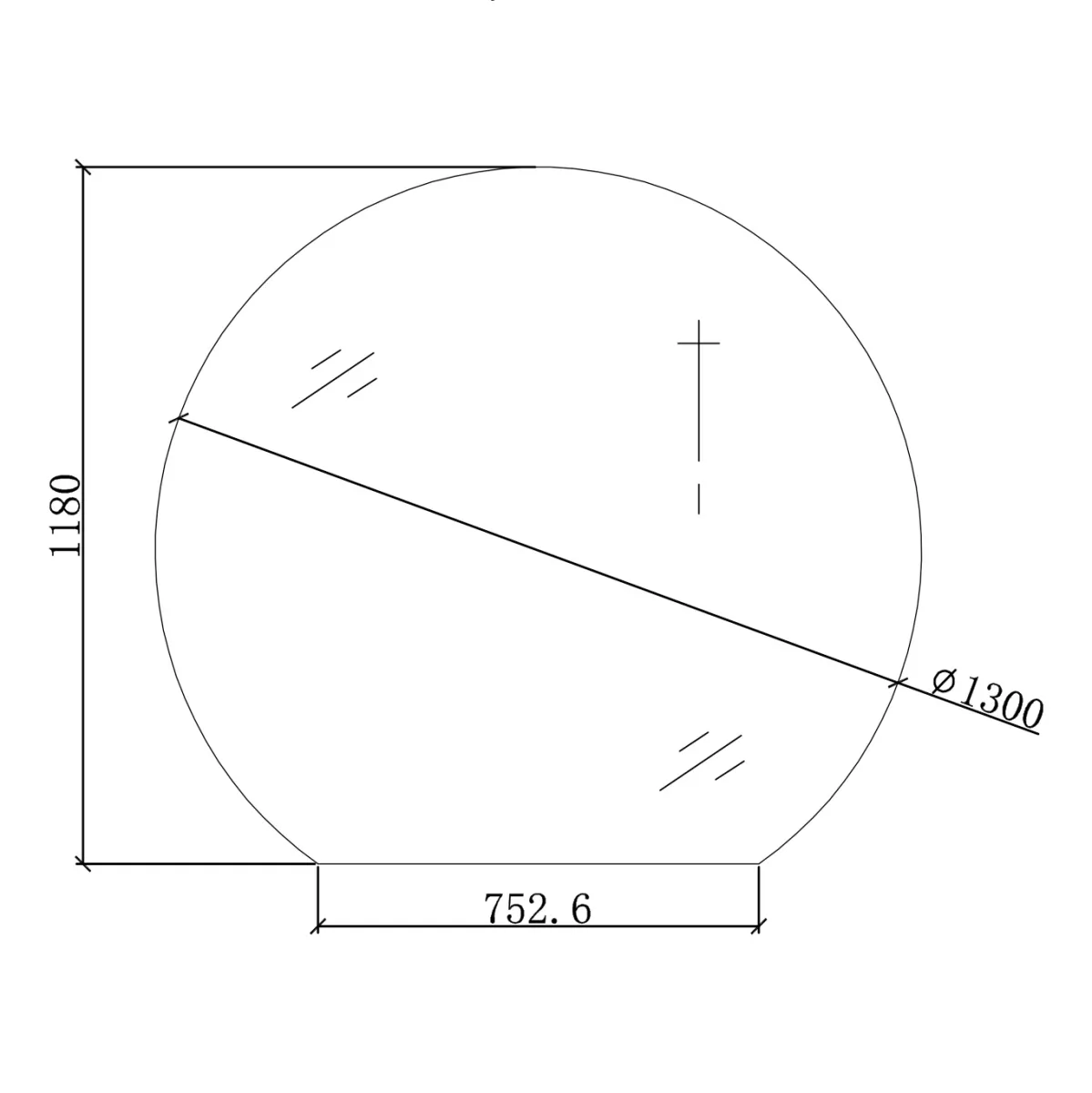 Badnor Mette 120cm dobbel mbl.lpk (50005) Sissel speil