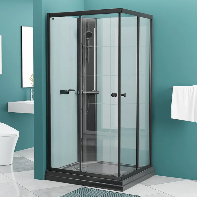 Badnor Scandia Black lux 8-2 dusjkabinett 105x90cm m/dusjsett