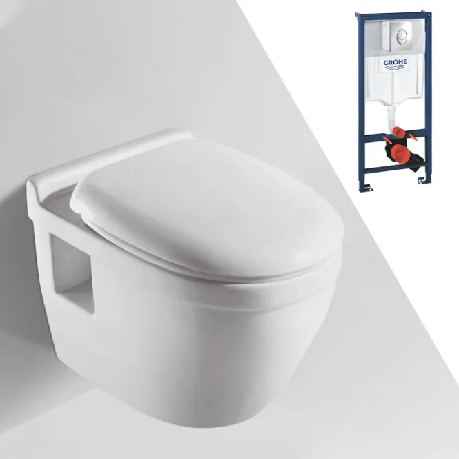 Hovedbilde Toalettpakke: Badnor Trento / Grohe Rapid SL m/ krom betj. plate