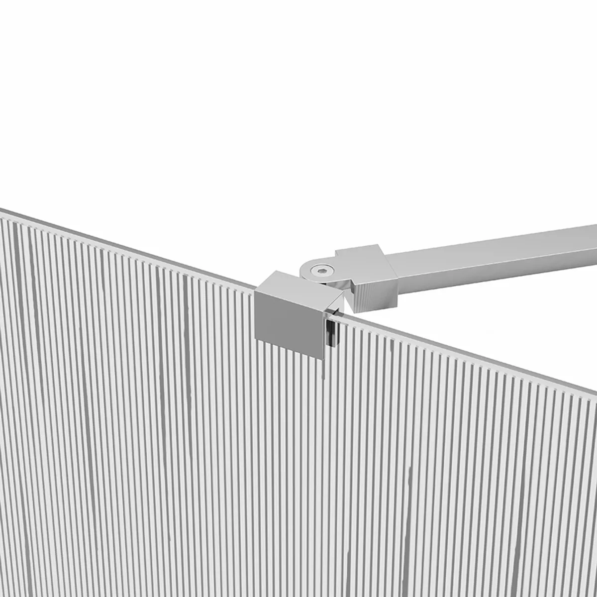 Badnor Shildon dusjvegg/walk-in hjørne - KROM - TINTED HARMONY glassfelt - 125cm