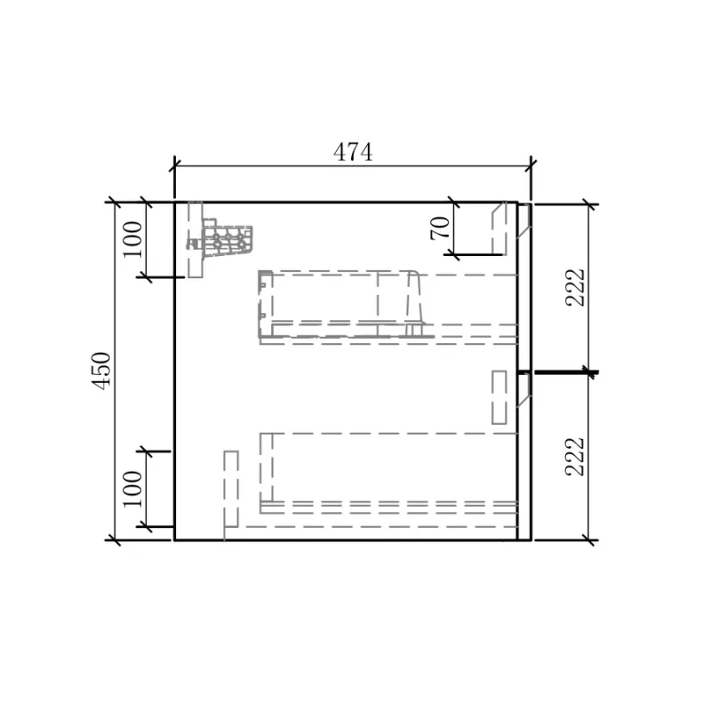 Badnor Mette 90cm servantskap i lys eik m/servant