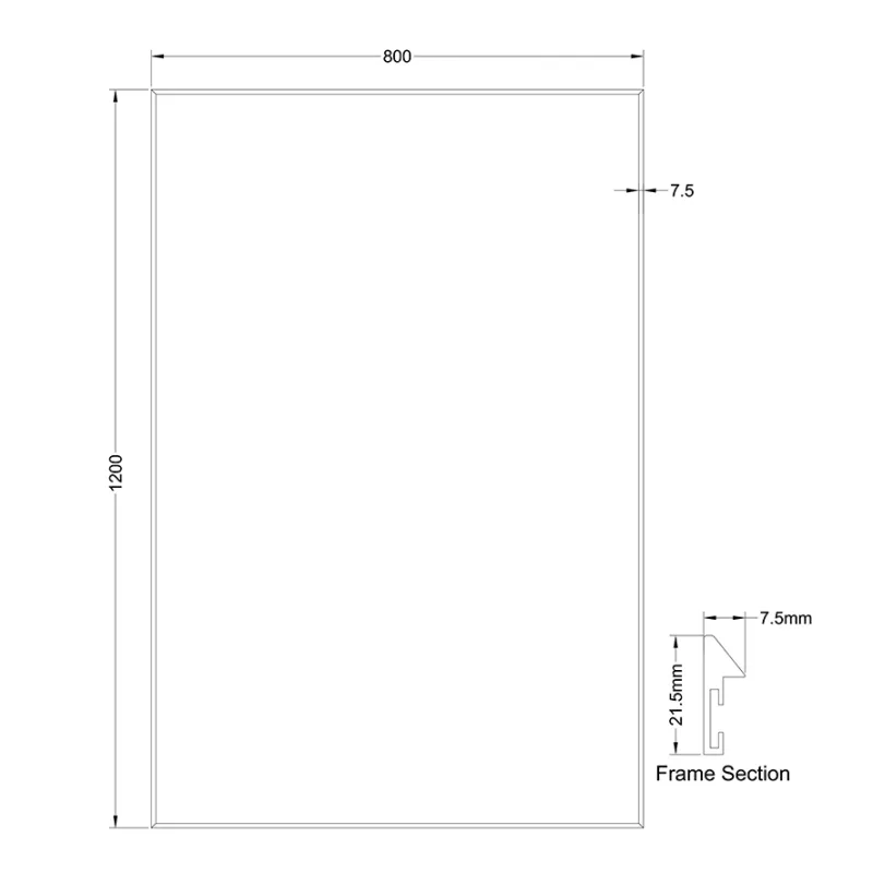 Badnor Merethe 120cm møbelpk (7208) Saga firkantet speil