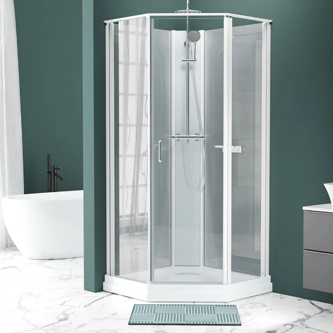 Hovedbilde Badnor Nordica White lux 7-3 dusjkabinett 100x100cm m/takdusjsett