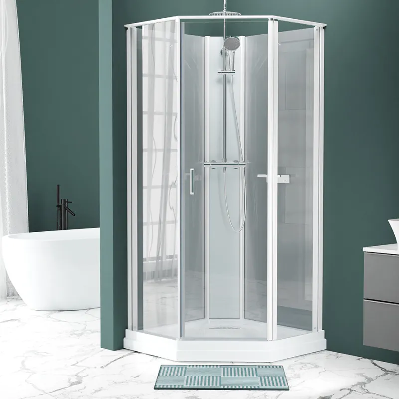 Badnor Nordica White lux 7-3 dusjkabinett 100x100cm m/takdusjsett
