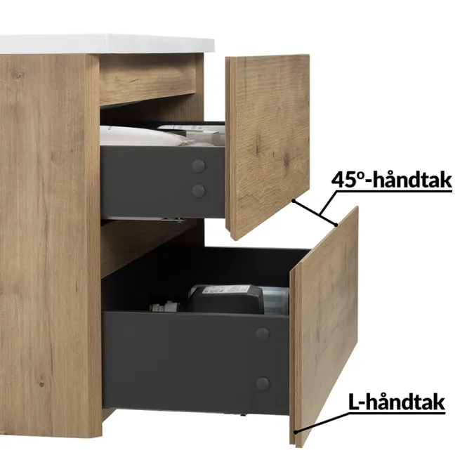 Hovedbilde Badnor Mikala 120cm servantskap m/enkel HVIT servant