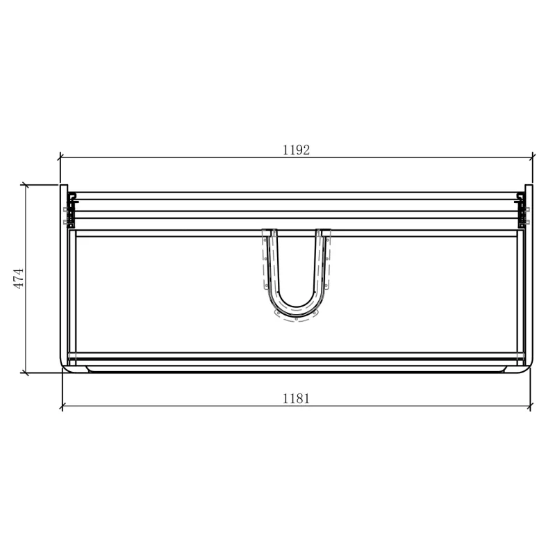 Badnor Mette 120cm servantskap (enkel) i lys eik - UTEN servant