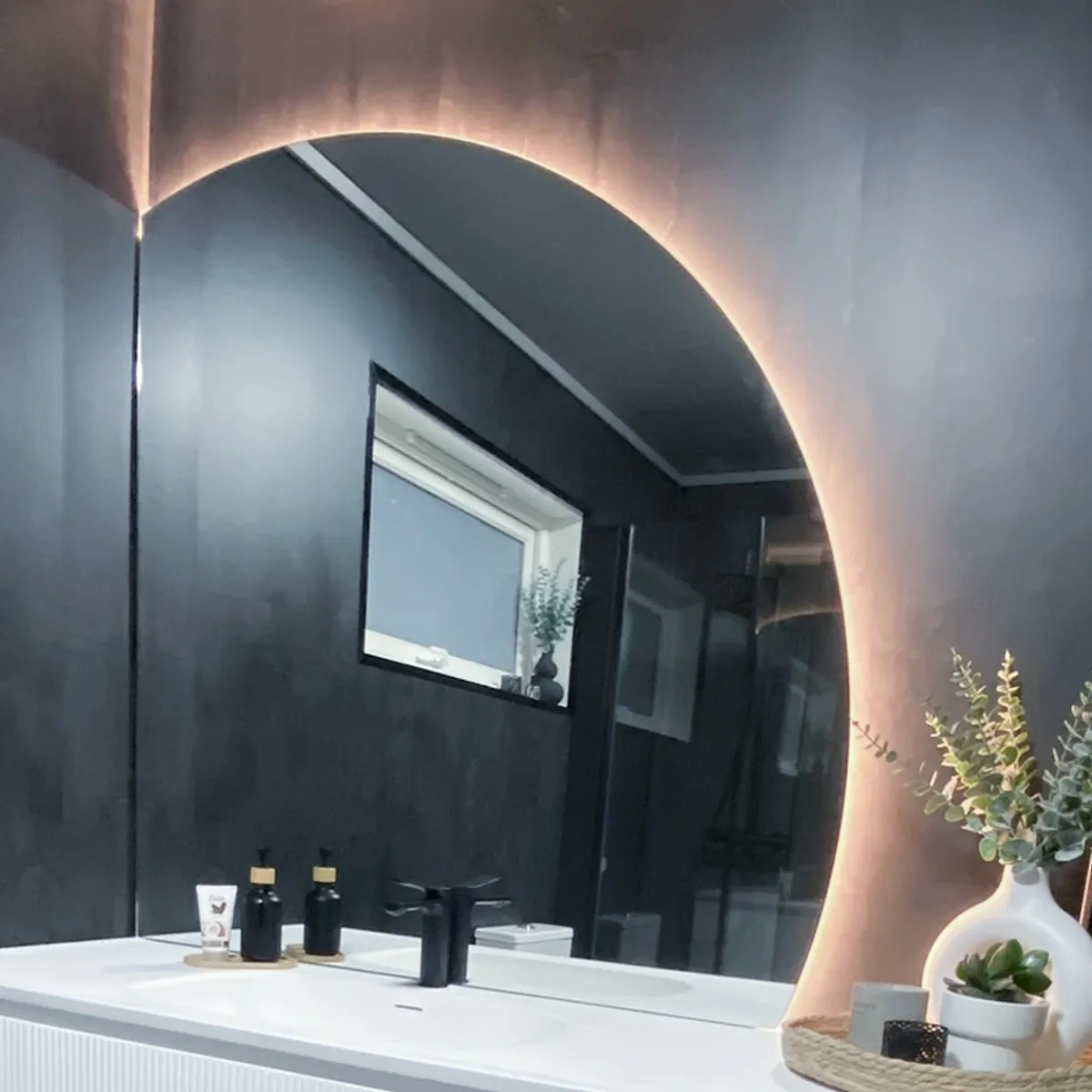 Badnor Maiken 120+40cm mbl.pk (9618) Sara speil m/lys